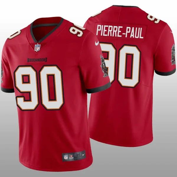 Men Tampa Bay Buccaneers 90 Jason Pierre-Paul Nike Red Vapor Limited NFL Jersey